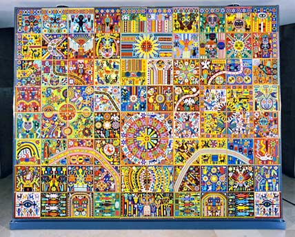 Fresque de Santos Motoaopohua de la Torre de Santiago - station de Métro Palais Royal - Musée du Louvre, Paris 